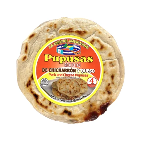 Pupusas revueltas de chicharrón y queso LCA 4 unidades