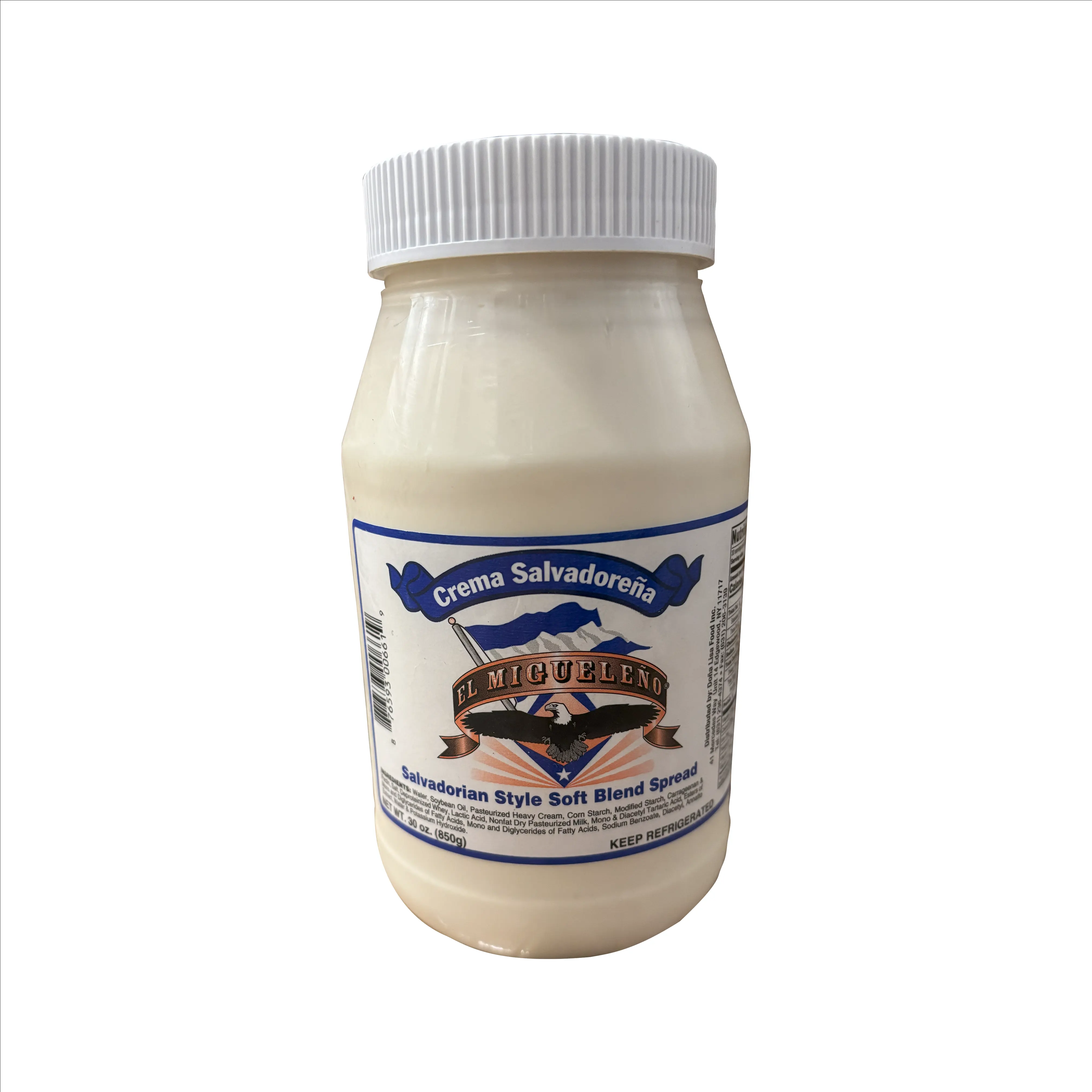 El Migueleño Crema Salvadoreña Bote 30oz