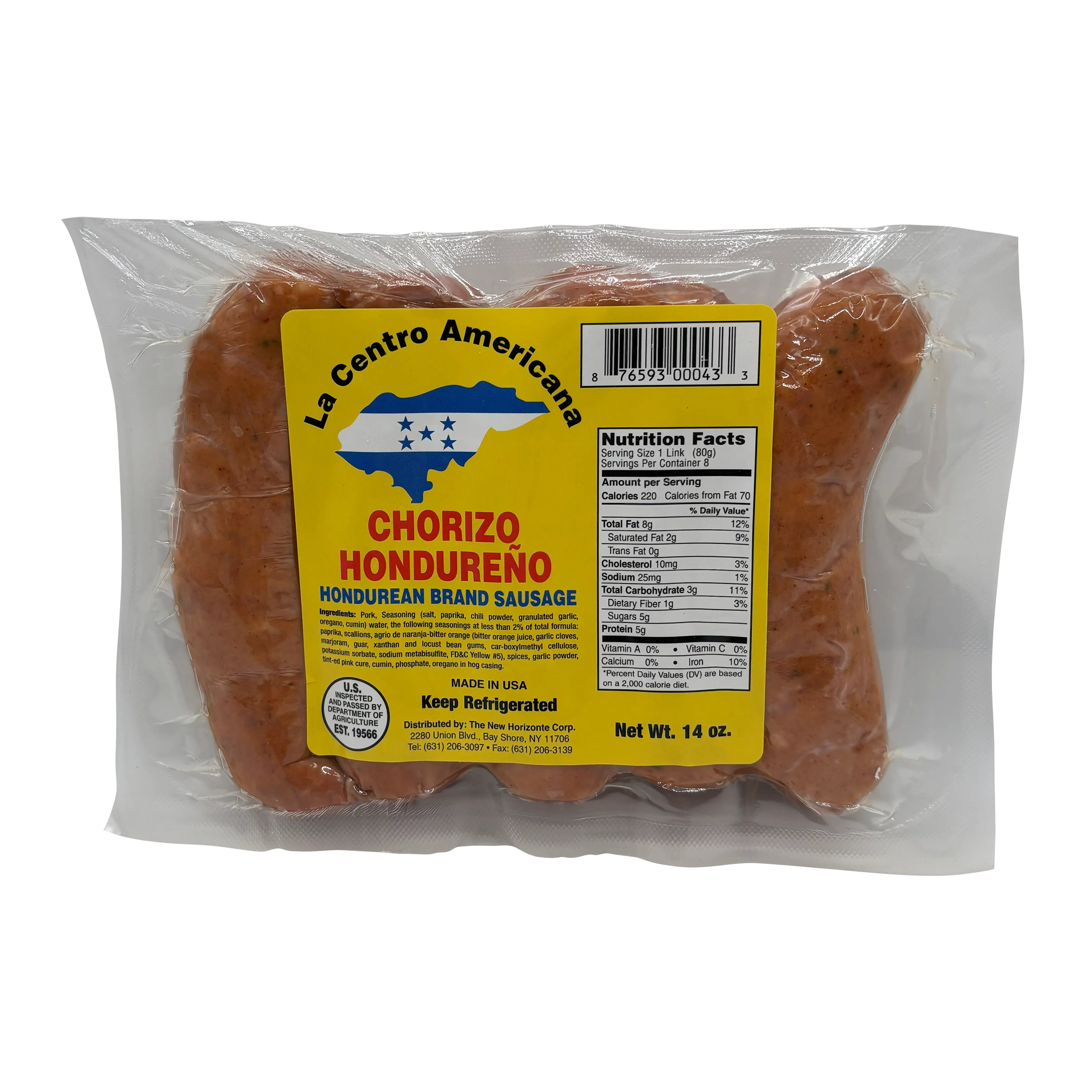 LCA Chorizo Hondureño 14 oz