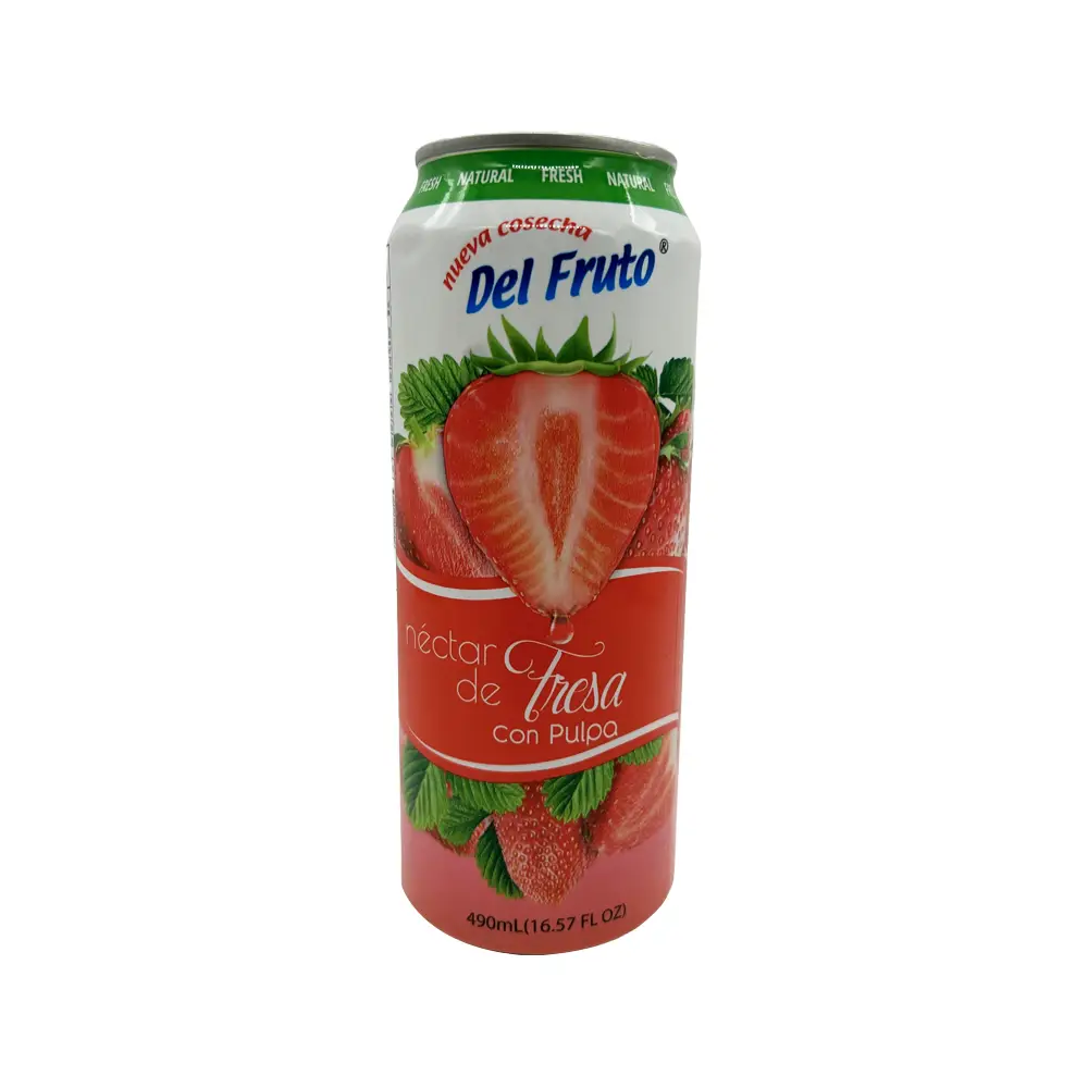Nueva Cosecha del Fruto Nectar de Fresa con pulpa 490 ml