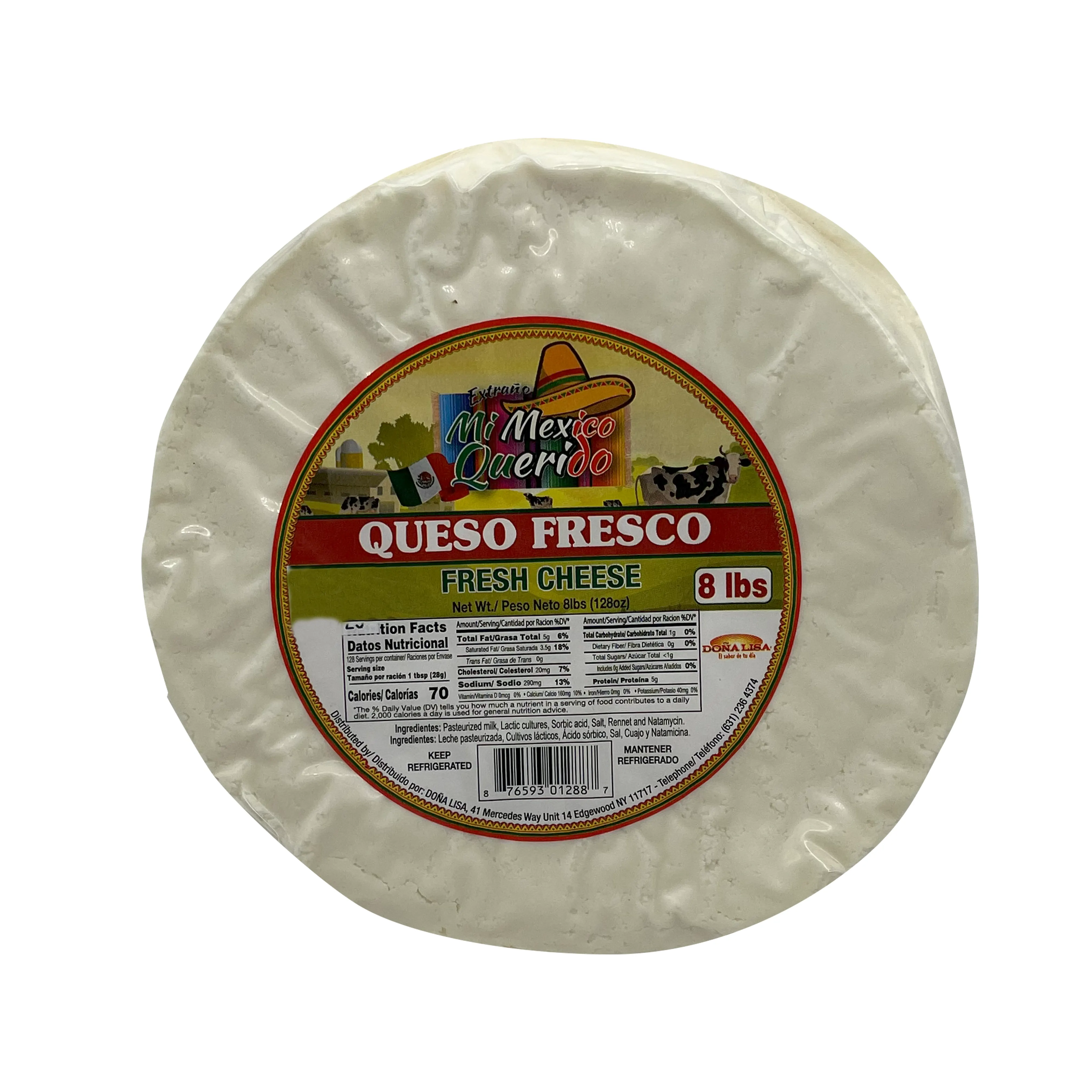 Queso Fresco 8lb mi México querido