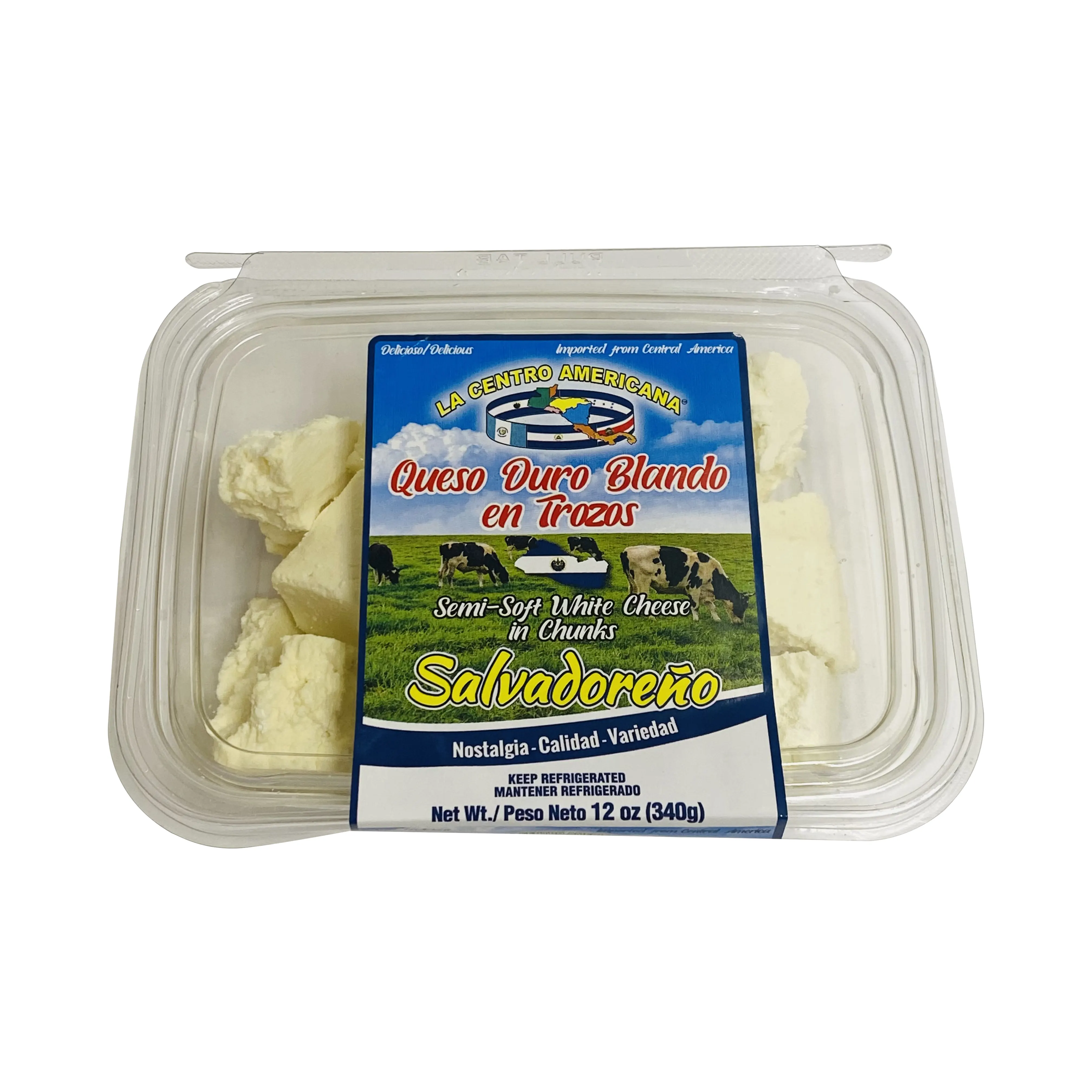 La Centro Americana Queso Duro Blando Cortado en Trozos Salvadoreño 12 Oz.
