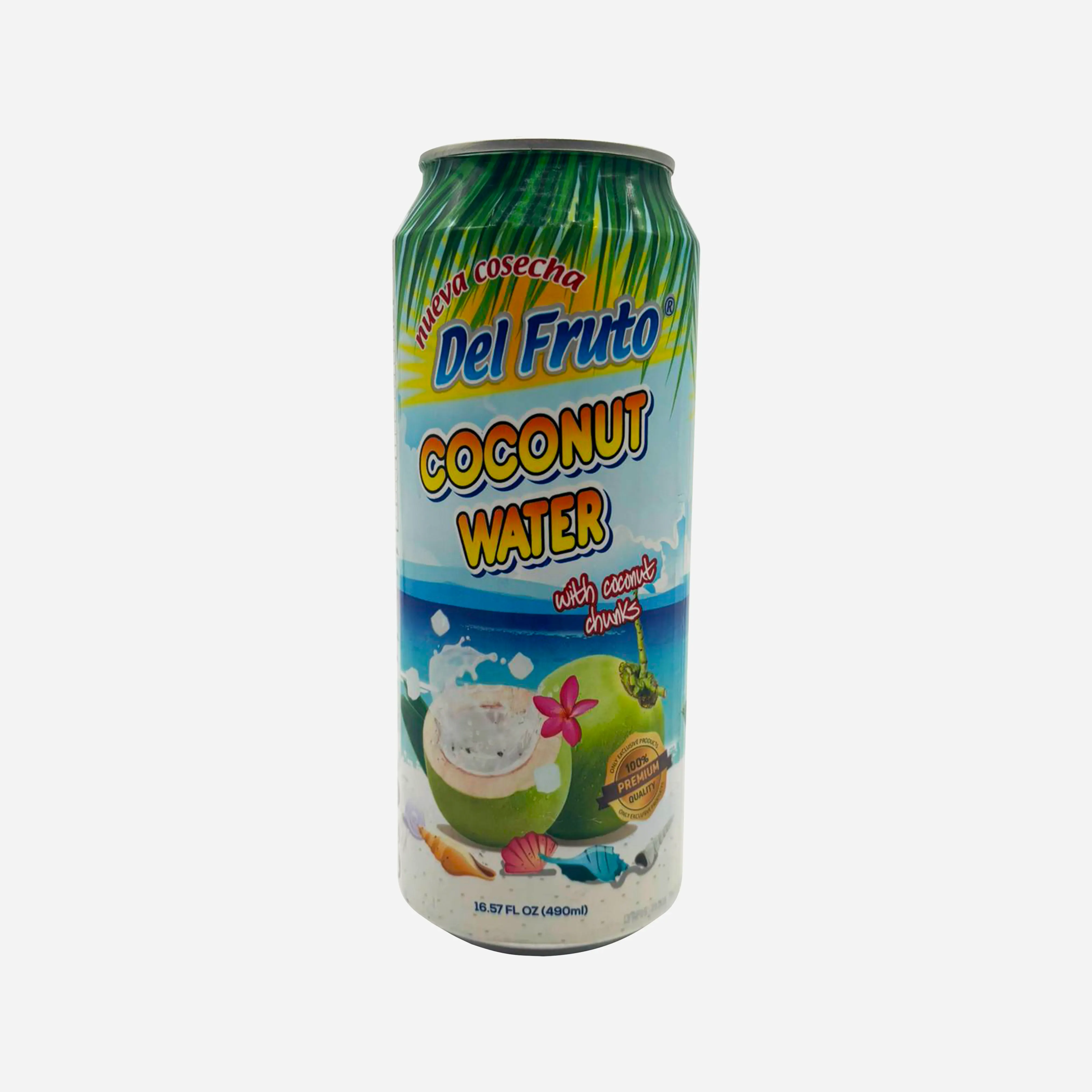 Agua de coco en lata Nueva Cosecha del Fruto 485ml, bebida natural y refrescante