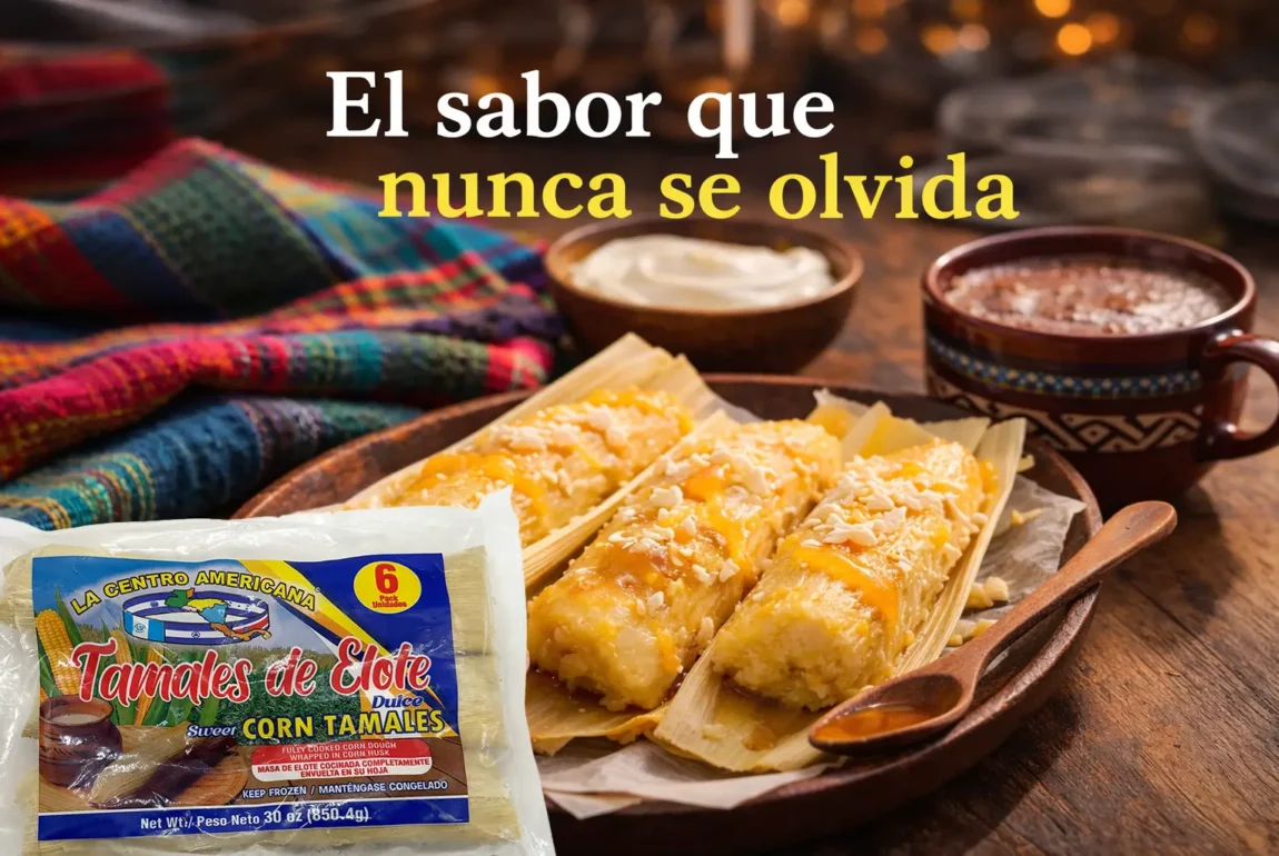 Tamales de elote dulce centroamericanos servidos de forma tradicional, un sabor auténtico que evoca recuerdos y tradición latina