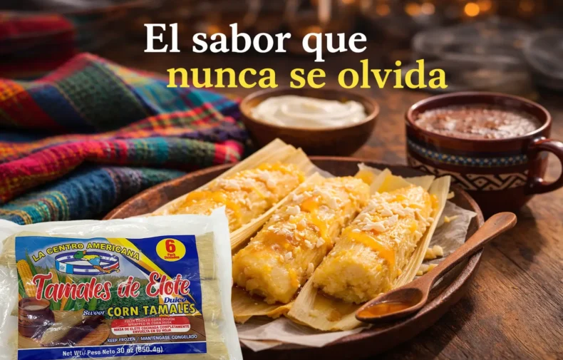 Tamales de elote dulce centroamericanos servidos de forma tradicional, un sabor auténtico que evoca recuerdos y tradición latina