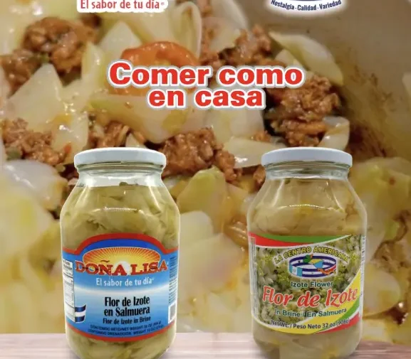 Flor de izote en salmuera Doña Lisa, ingrediente tradicional de la cocina centroamericana
