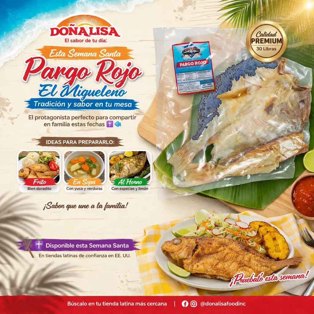 Pargo rojo preparado frito ideal para recetas de Semana Santa