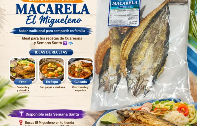 Macarela seca El Migueleno de Doña Lisa empacada al vacío, ideal para recetas tradicionales de Semana Santa
