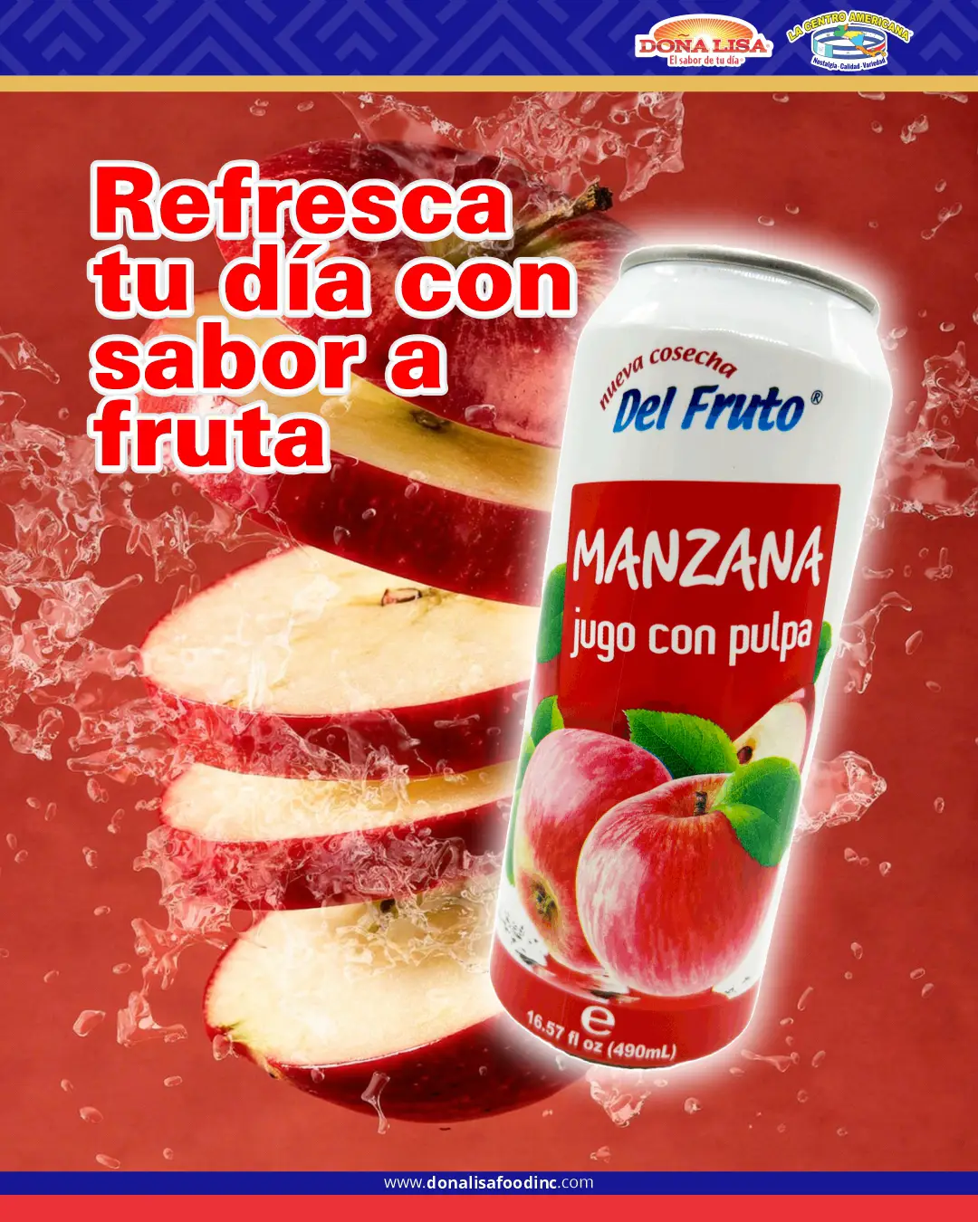 Botella de néctar de manzana con pulpa Del Fruto bebida refrescante natural