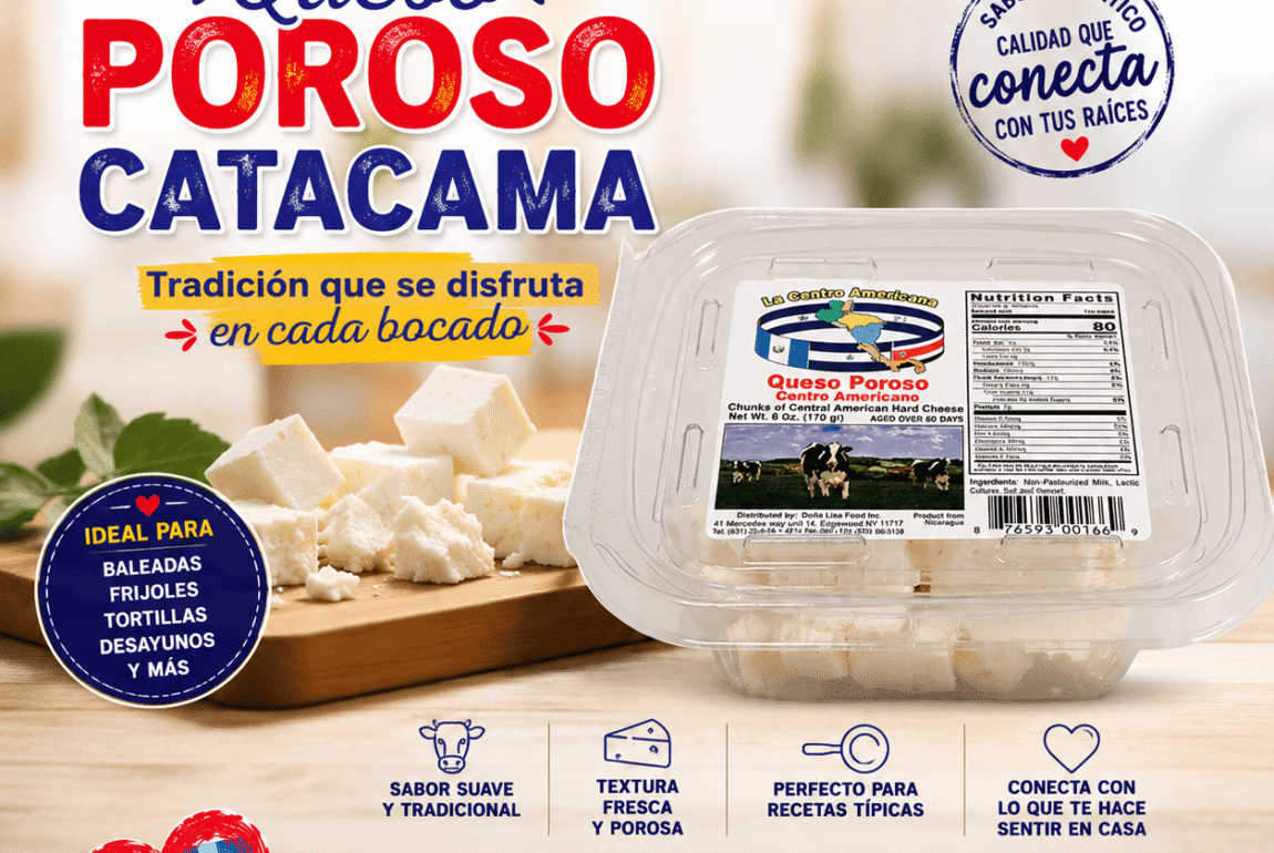 Queso poroso Catacama ideal para desayunos y recetas tradicionales latinas