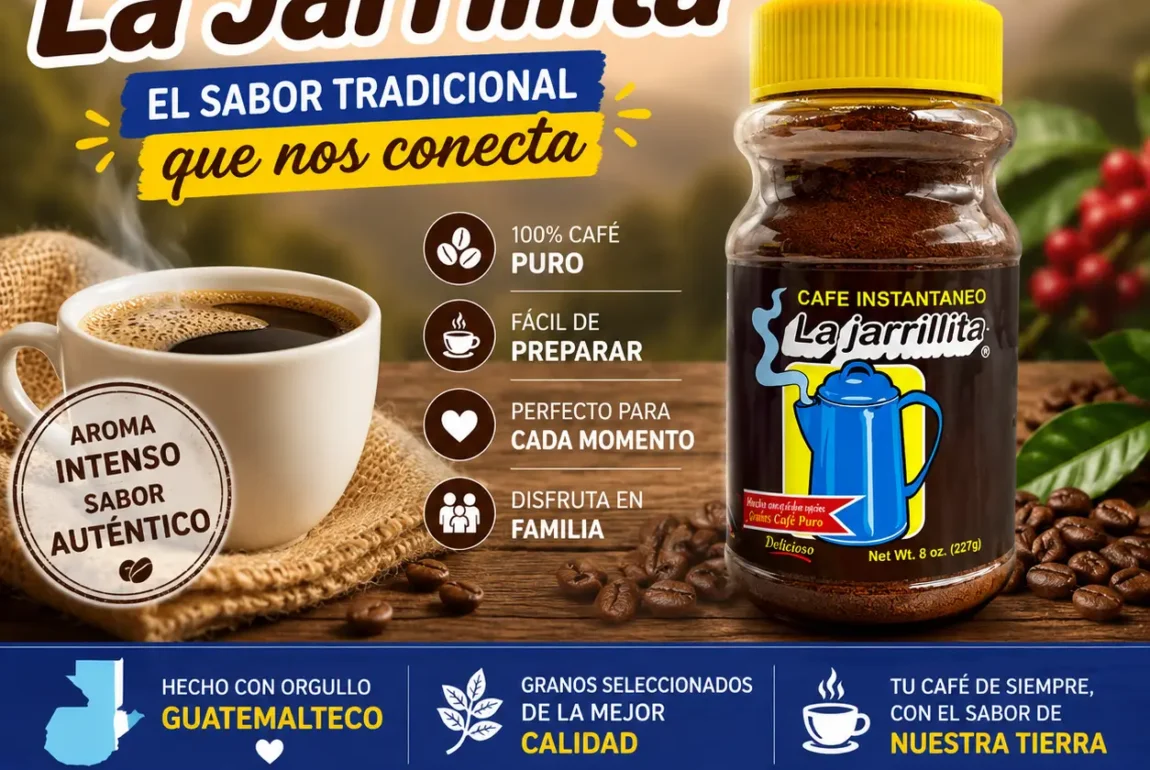 Café instantáneo La Jarrillita guatemalteco tradicional disponible en tiendas latinas