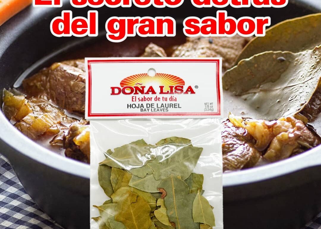 Hoja de laurel Doña Lisa utilizada para preparar recetas tradicionales latinas