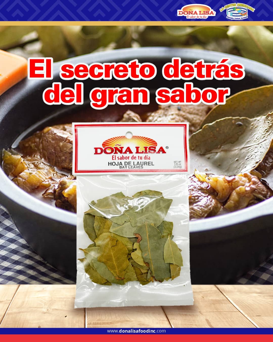 Hoja de laurel Doña Lisa utilizada para preparar recetas tradicionales latinas