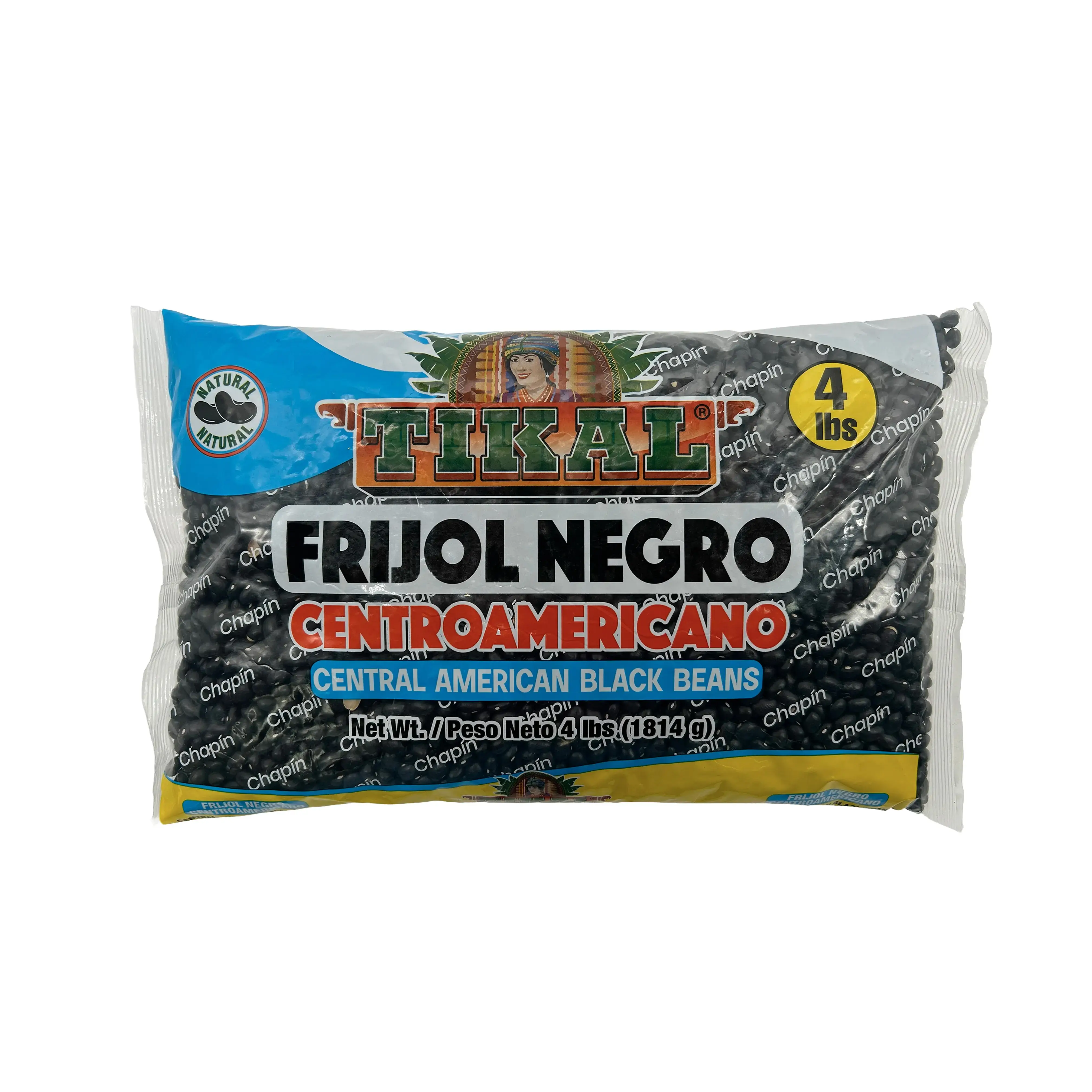 Empaque de Frijol Negro Centroamericano Tikal 2 lb, ideal para preparar recetas tradicionales de la cocina centroamericana y latina.