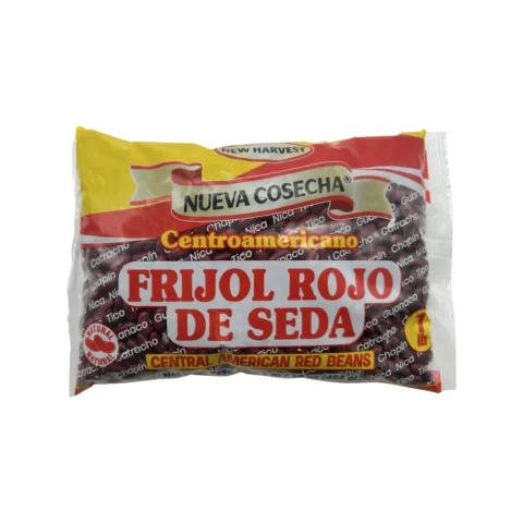 Empaque de Frijol Rojo de Seda Centroamericano Nueva Cosecha 1 lb, ideal para preparar recetas tradicionales de la cocina centroamericana.