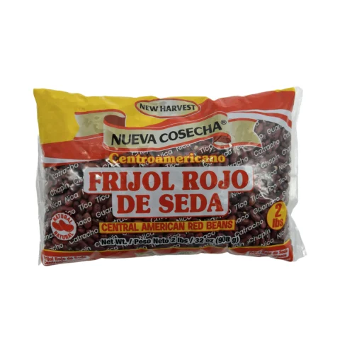 Empaque de Frijol Rojo de Seda Centroamericano Nueva Cosecha 2 lb, ideal para preparar recetas tradicionales de la cocina centroamericana.