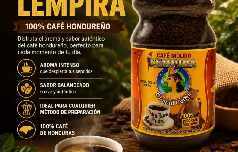 Café Molido Lempira 6.5 oz, café hondureño tradicional disponible en Doña Lisa Food Inc.