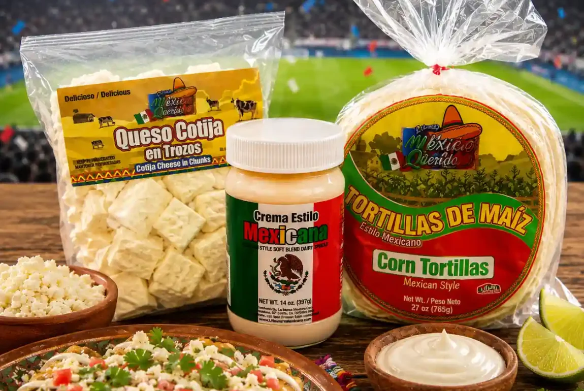 Tortillas de Maíz Mi México Querido, Crema Estilo Mexicana y Queso Cotija para disfrutar la final del fútbol en Maryland, Houston, Hicksville, Farmingdale y Brentwood.