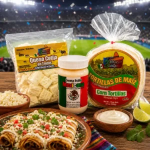 Tortillas de Maíz Mi México Querido, Crema Estilo Mexicana y Queso Cotija para disfrutar la final del fútbol en Maryland, Houston, Hicksville, Farmingdale y Brentwood.