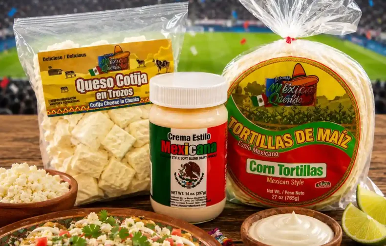 Tortillas de Maíz Mi México Querido, Crema Estilo Mexicana y Queso Cotija para disfrutar la final del fútbol en Maryland, Houston, Hicksville, Farmingdale y Brentwood.