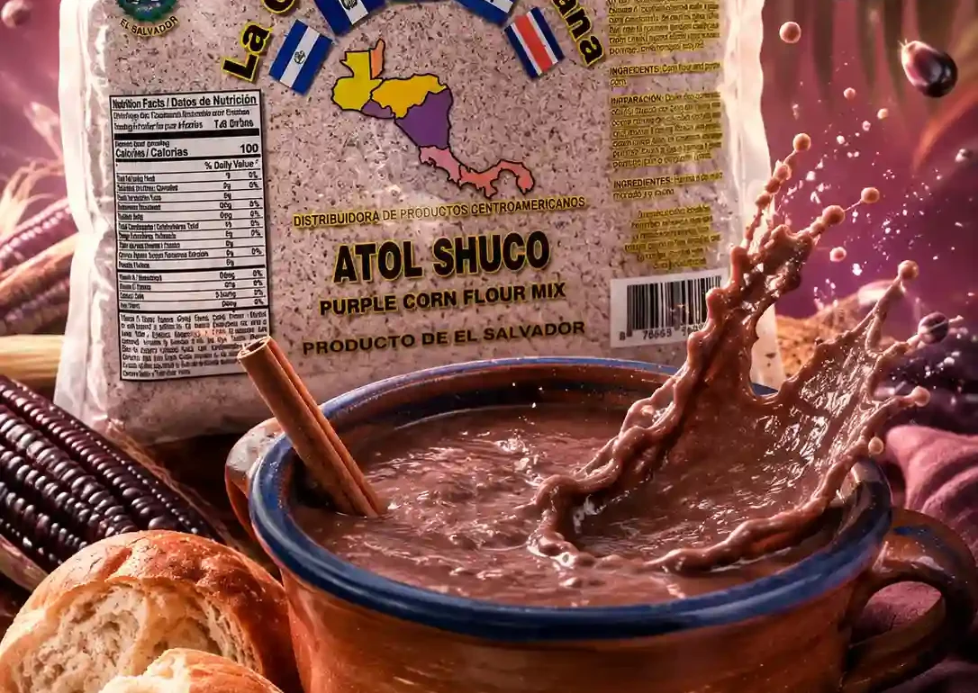 Atol Shuco preparado con Centro Americana Masafina, bebida tradicional salvadoreña elaborada con maíz para familias latinas en Estados Unidos