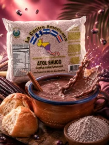 Atol Shuco preparado con Centro Americana Masafina, bebida tradicional salvadoreña elaborada con maíz para familias latinas en Estados Unidos