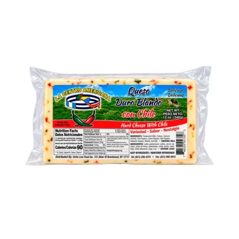 La Centro Americana Queso Duro Blando con Chile 12 Oz.